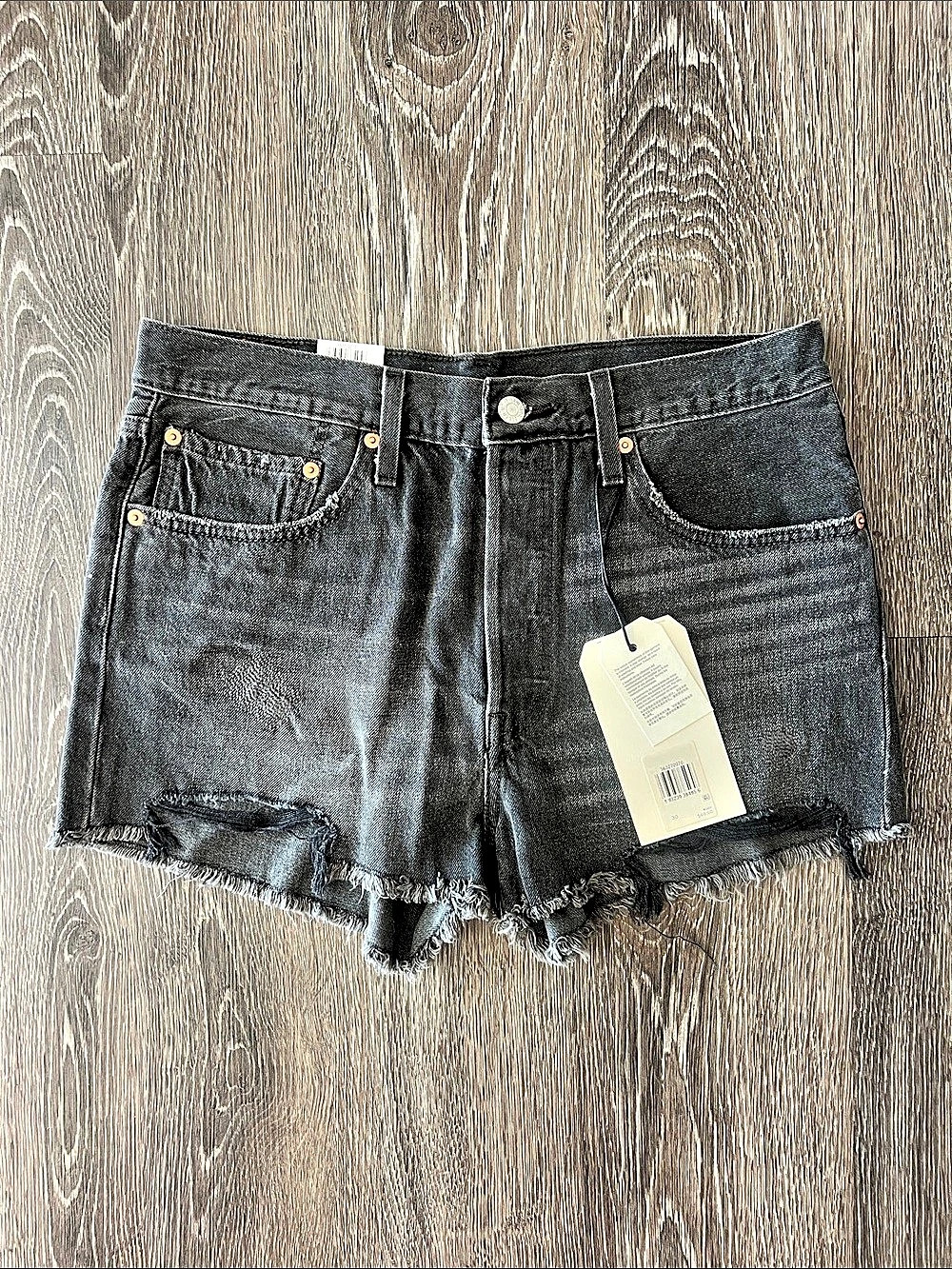 Levi's 501 Women's Jean Shorts in Black Size 27 NWT